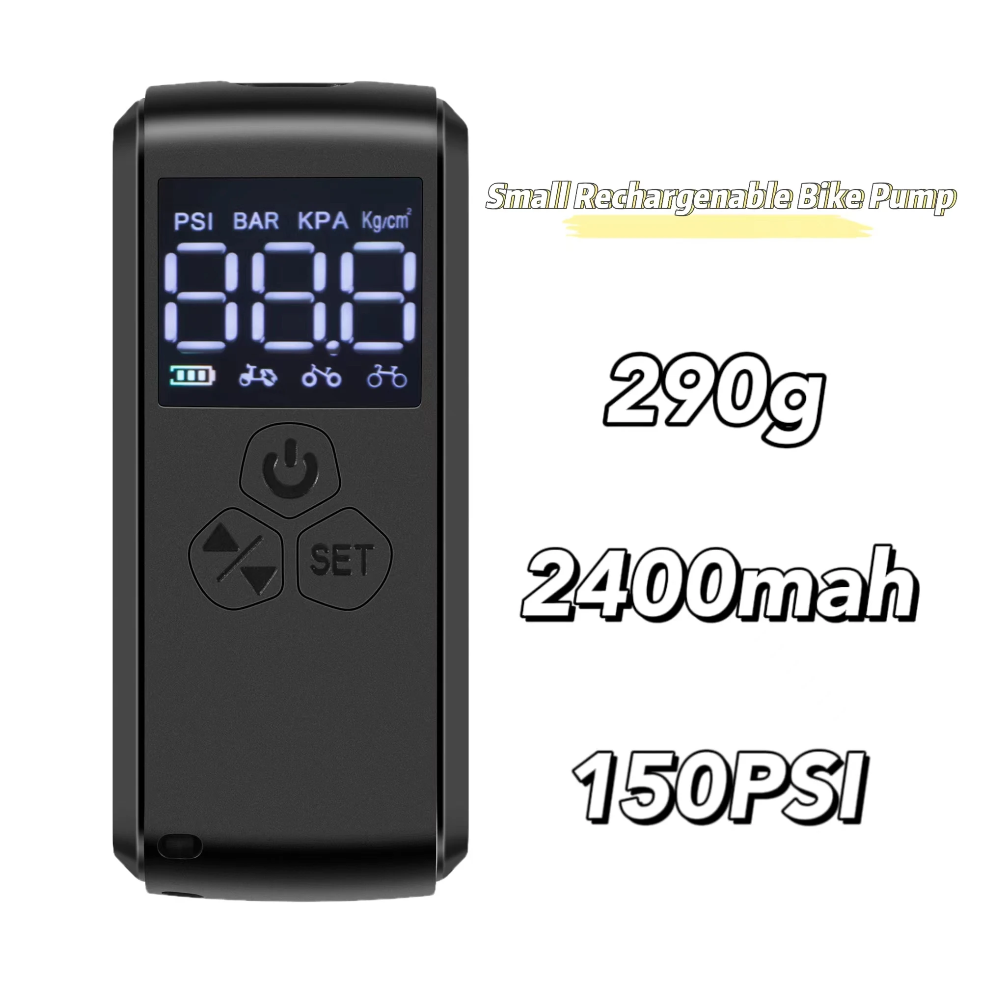 無料カスタムロゴ入りミニ充電式ワイヤレス電動携帯自転車タイヤインフレーターエアコンプレッサーボールサイクルポンプ