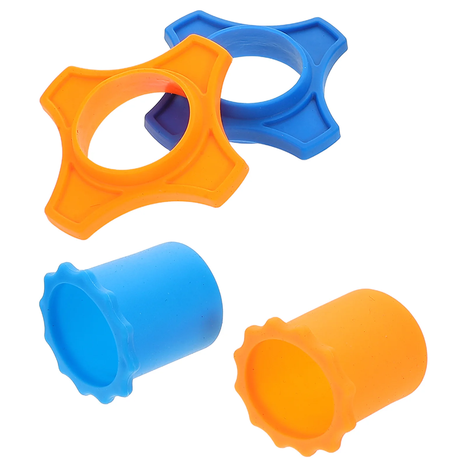 

2 Sets Orange Microphone Protective Cover Anti Roll Ring Silica Gel Mic Sleeve Shockproof Case KTV Studio Performance