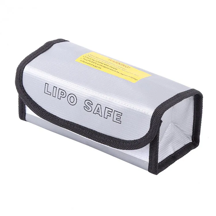 10 Uds 185x75x60mm impermeable ignífugo Lipo guardia bolsa segura bolsa de almacenamiento de batería bolsa de seguridad para baterías RC