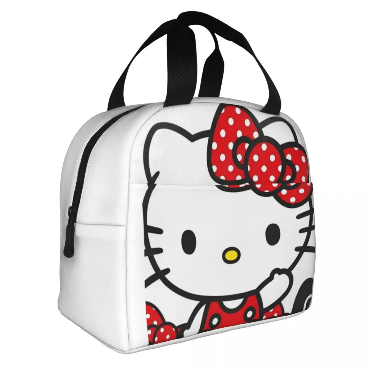 Hello Kitty Greeting Insulated Lunch Bags Cooler Bag Lunch Container Leakproof Tote Lunch Box for Men Women College Outdoor