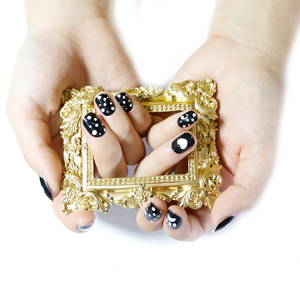 Cartoon snoepkleur zelfklevend volledige dekking nepnagels nagelkunst manicure tips kunstnagels