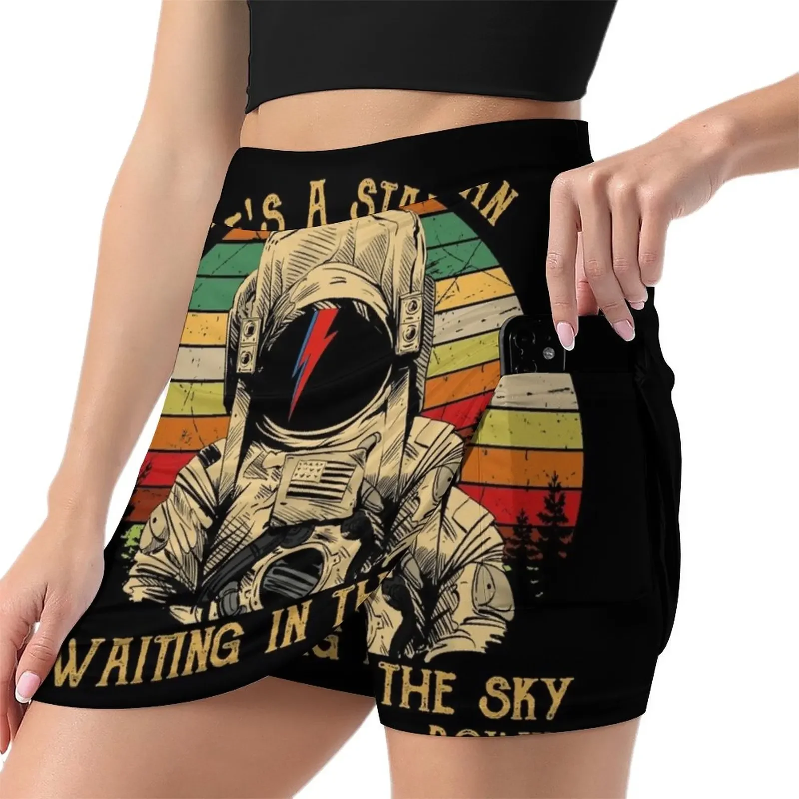 There's a starman waiting in the sky Mini Skirt new in external clothes skirts for womens 2024 Skort for women