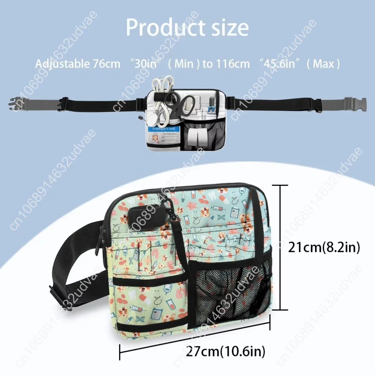 Portable Nurse Fanny Pack Multi Pocket Waist Organizer Belt Bags Cartoon Medical Icon Animal Print Small Nurse Pockets Gift 2023