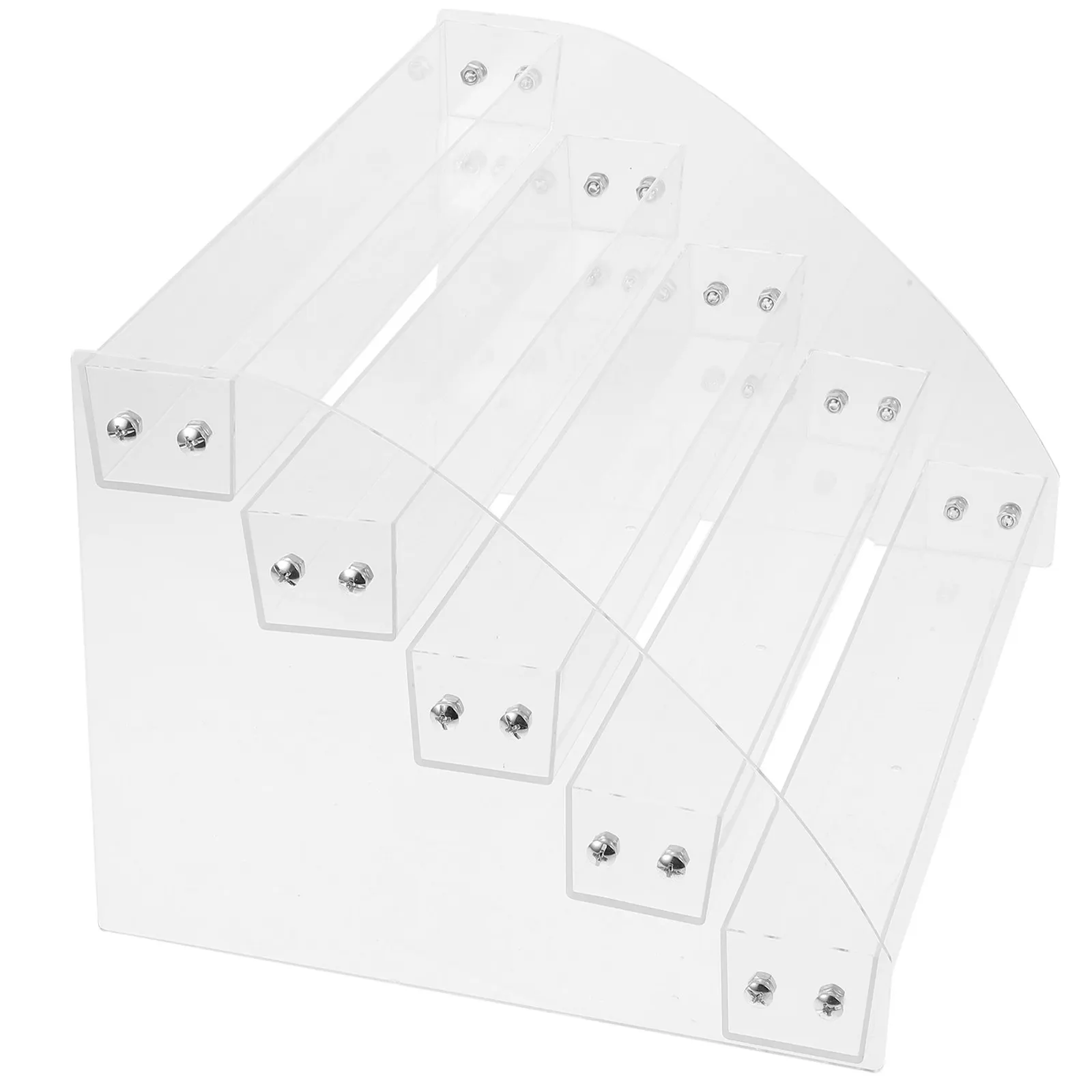 Clear Acrylic Desktop Rack Card Holder Five Tier Multipurpose Brochure Display Stand for Raffles Greeting Cards Office File