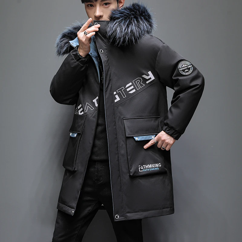 

Осень/зима 2022, модная теплая флисовая куртка с капюшоном, мужская повседневная ветрозащитная толстая плюшевая куртка средней длины, уличная одежда, стеганые парки