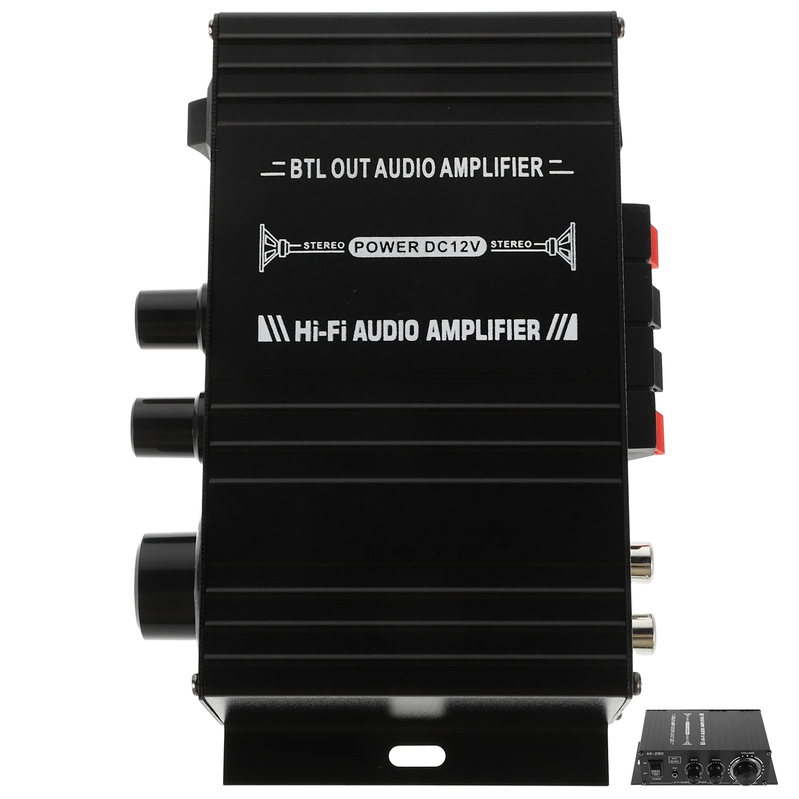 

Mini Power Amplifier 12V Compact Audio Amp for Car Motorcycle Computer Mp3 Mini Speaker Amplifier System Portable