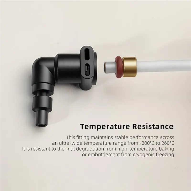 A66T-3SETS Type L Change Fitting Elbow Adapter For PTFE Piping Systems Connection Connector For Espresso Coffee Machines