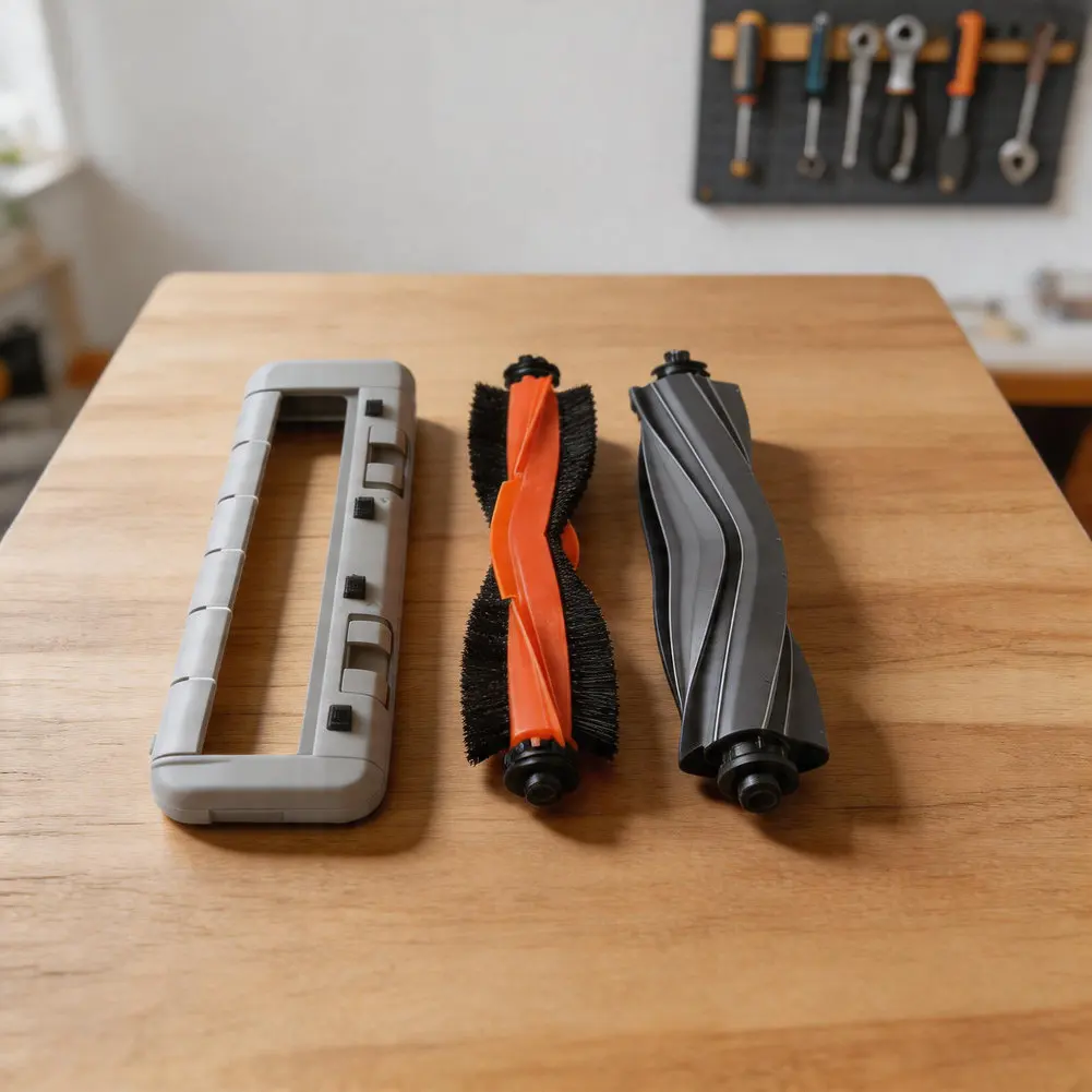 

Brush Kit for Xiaomi For Mijia M40 D110 CN Robot Vacuum Cleaner With Two Rubber Nylon Main Brushes and One Roller Cover