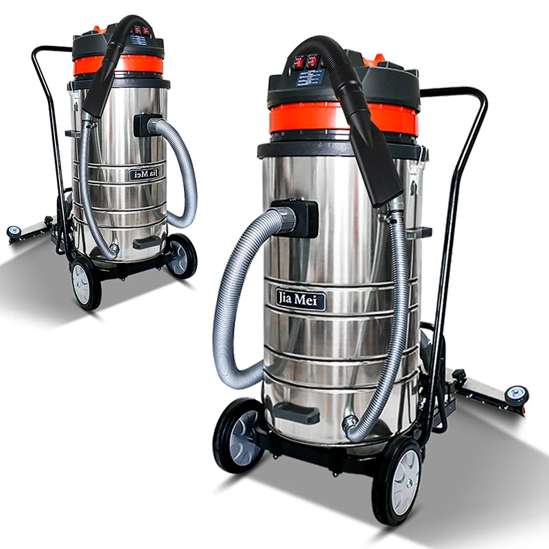 Powerful 80L Wet/Dry Vacuum Cleaner Hand Push Industrial Cleaning Equipment for Car Wash with Big Power Wet Floor Nozzle