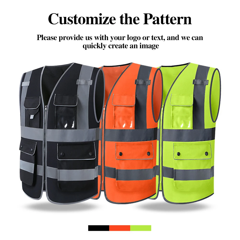 Hi Vis Reflective Safety Vests for Men Women High Visibility Vest with Pockets Unisex Construction Safety Work Clothing Workwear