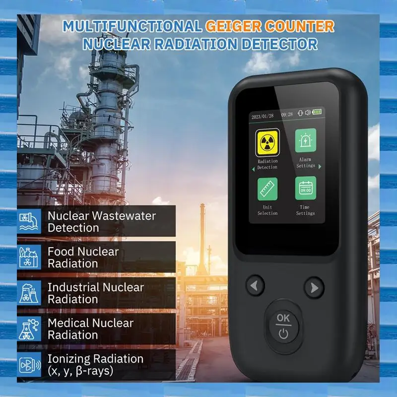 

AT53 Nuclear Radiation Detector Geiger Counter With TFT Display And Smart Alert Beta Gamma X-Ray Radiation Monitor