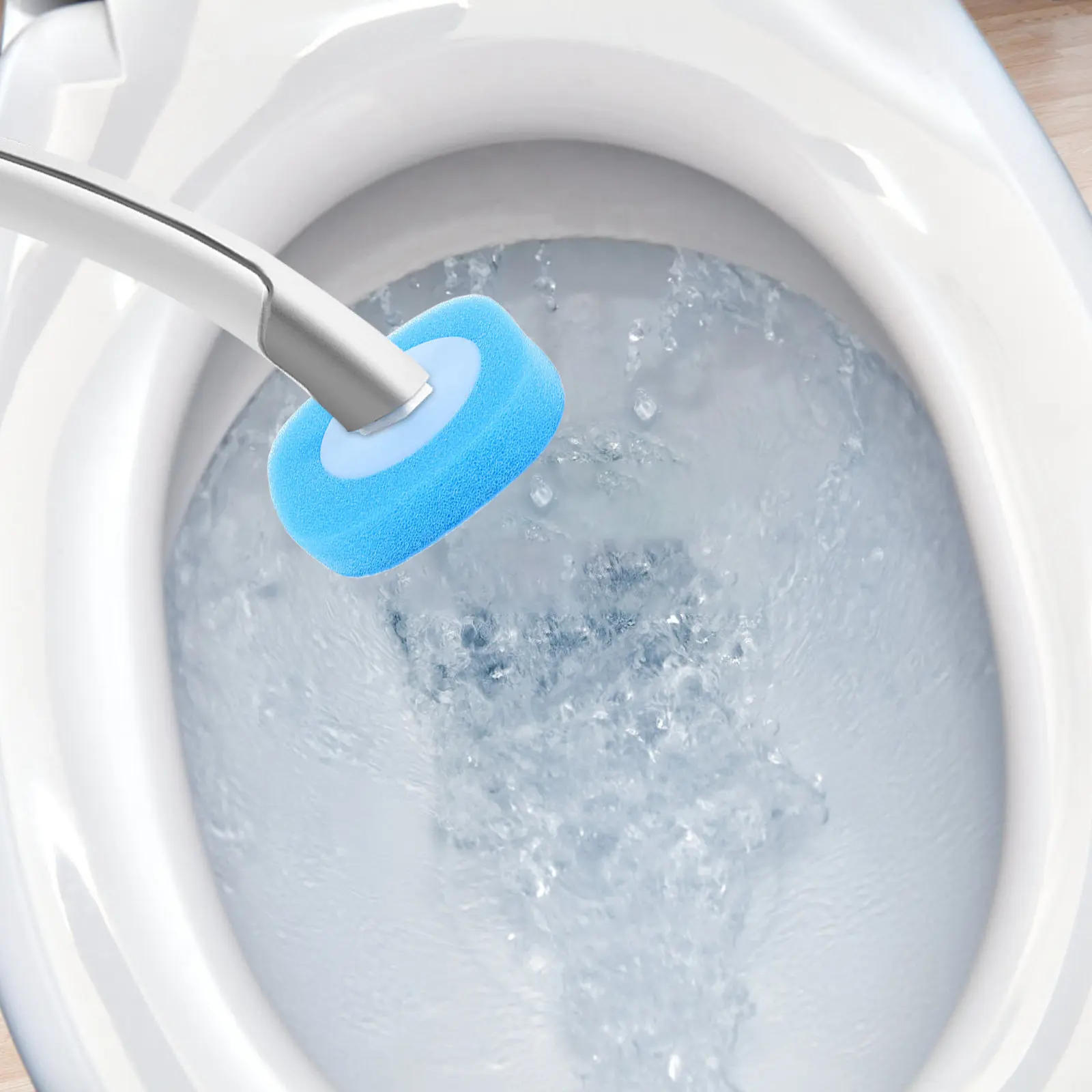

8pcs Disposable Toilet Brush Refills Toilet Brush Wand Refill Head Toilet Bowl Scrubber Refill Pads Cleaning Sponge For Bathroom