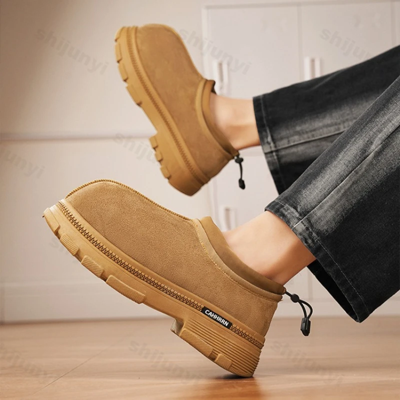 

Men's Snow Boots Winter New Outdoor Non Slip Comfortable Platform Cotton Shoes Fashion Plush Thicken Height Increase Warm Shoes