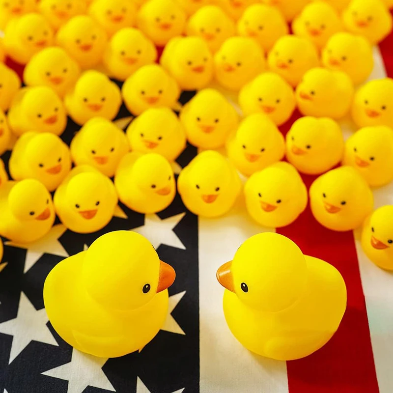 Kids Bath Duck Toys 50 PCS Ducks Squeak and Float Duckies Baby Shower Toy Party Decoration for Toddlers Boys Girls