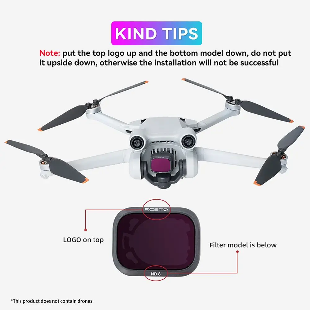 For DJI Mini 3 Pro Filter Light Reduction Adjustable Drone Camera Gimbal Lens Optical Glass Filter Protective Film