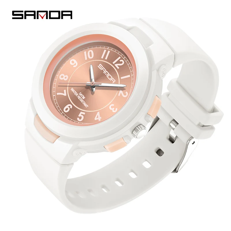 

SANDA 2024 New Fashion Trend Ladies Watch Sports 50M Waterproof Wrist Watch Ladies Watch Casual Clock Relogio Feminino 6095