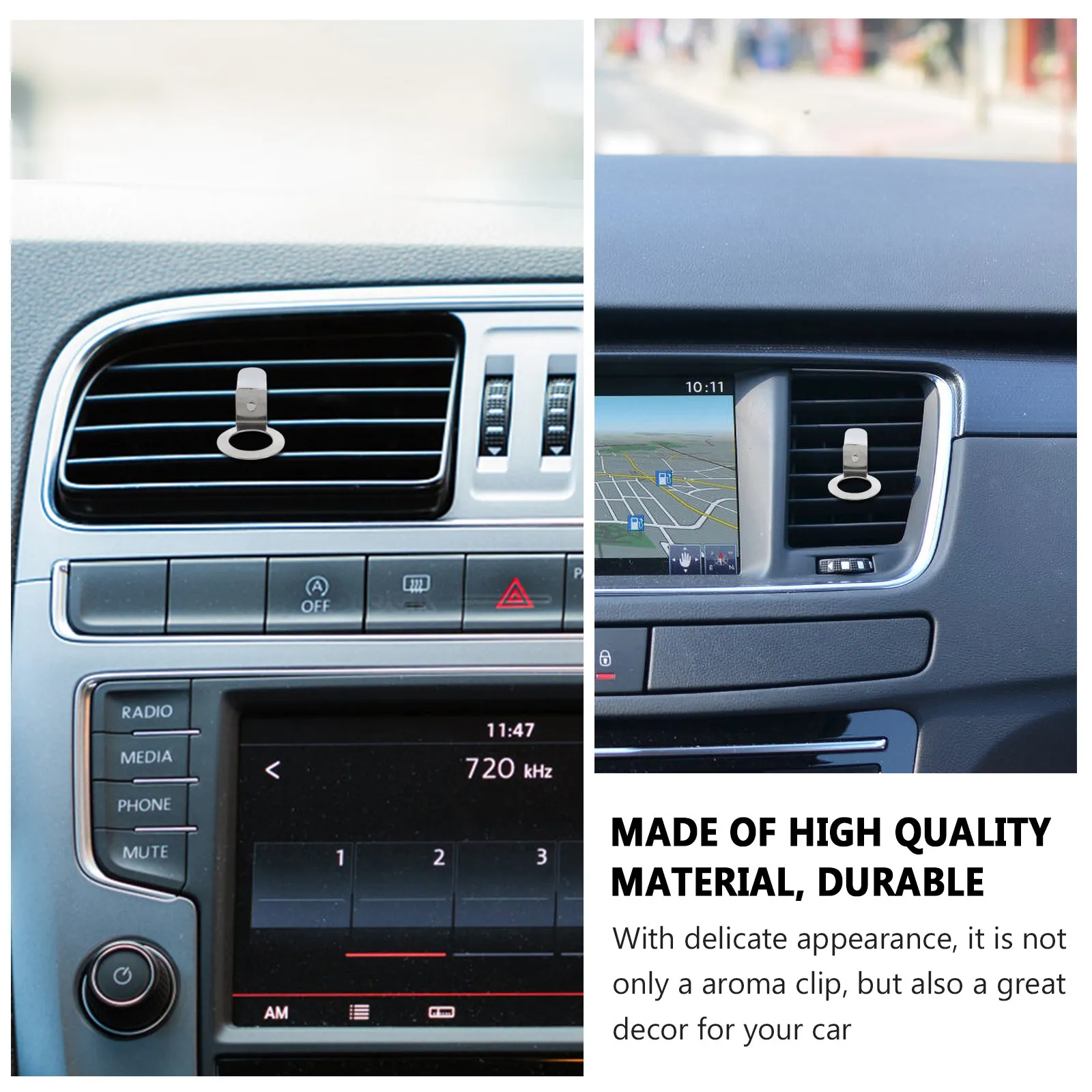 24Pcs Car Air Vent Clip Perfume Holder Aroma Clip Elegant Simple Design Universal Car Interior Decor Non-Blocking View Safe