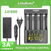 LiitoKala Lii-600 LCD Battery Charger For Li-ion 3.7V and NiMH 1.2V Battery Suitable for 18650 26650 21700 26700 18350 AA AAA