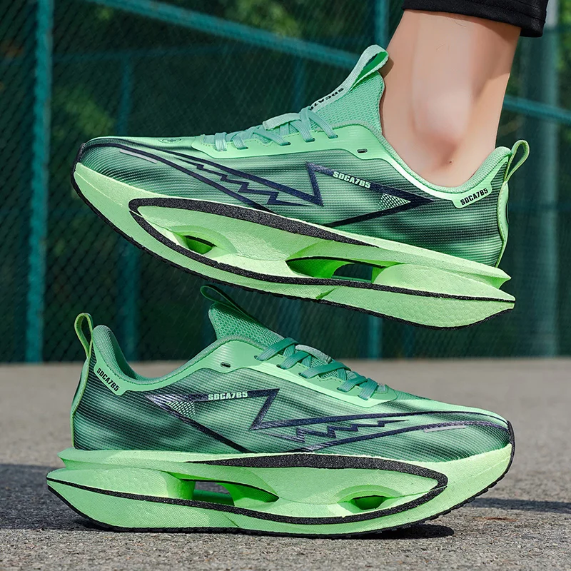 Chaussures de course décontractées pour hommes plaque de carbone chaussures de course de Marathon professionnelles formateurs chaussures de Jogging chaussures de Sport de Fitness baskets