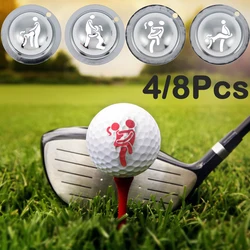 4/8 pezzi strumento di disegno marcatore linea pallina da golf in acciaio inossidabile divertente pennarello pallina da golf stencil strumento fai da te personalizzato accessori pallina da golf