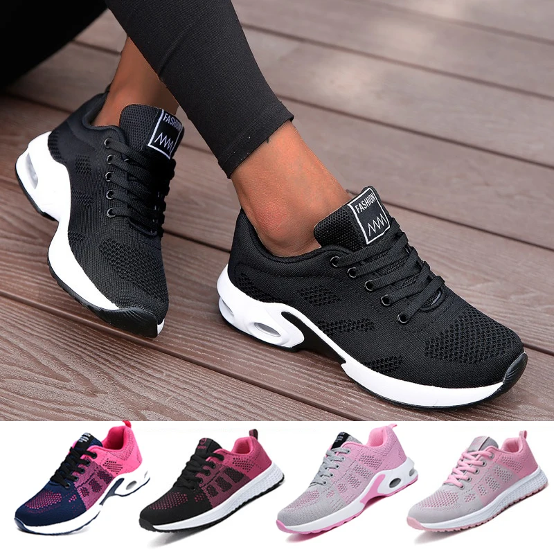 

Running Shoes Chunky Sneakers Breathable Mesh Flat Plus Size Light Weight Sports Shoes Platform Chaussure Femme Shoes for Women