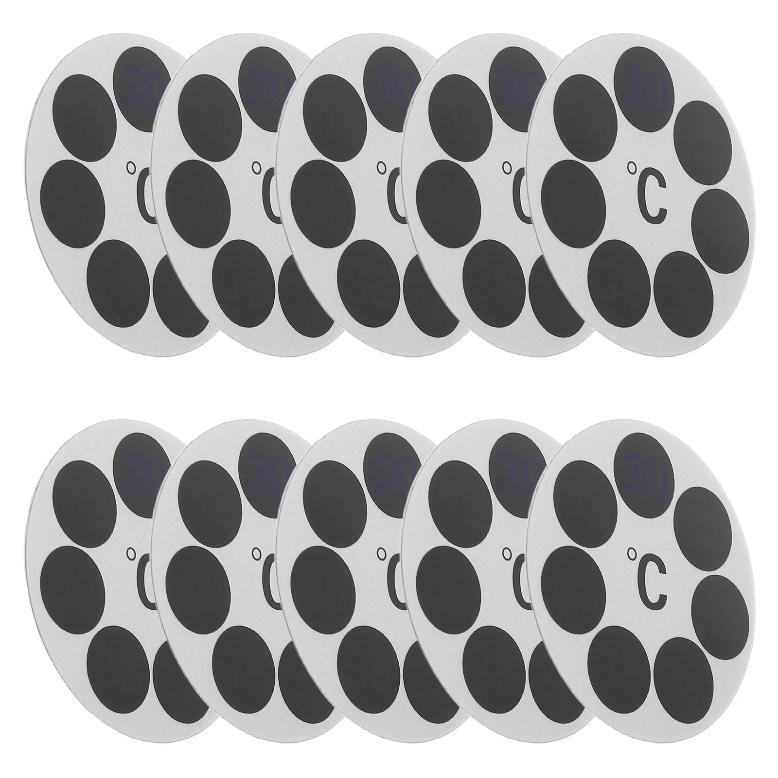 

10pcs Temperature Test Cards For Bath Water Round Adhesive Thermometer Stickers Liquid Crystal Color Changing Indicator Kids