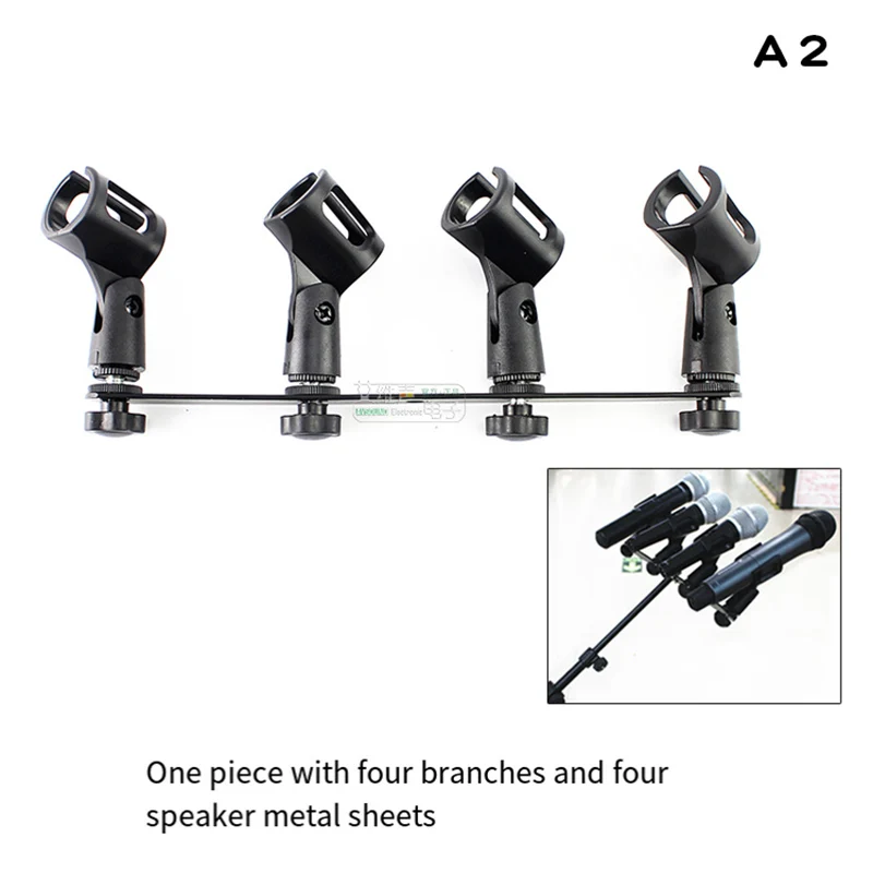 2-in-1 Dual Mic Clip Adapter for A1/A2/B08/B18/NB206 with 2 Shock Mounts – Studio, Live Stream, Instrument Rig
