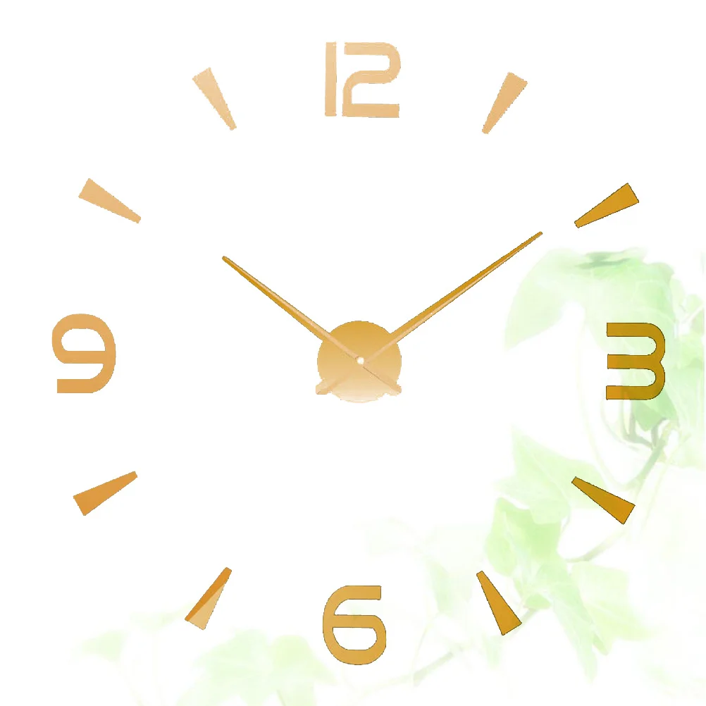 

Acrylic Wall Clock 3D Round Number Dial Silent Decorative Clock For Living Room Bedroom Cafe Bar Hotel Modern Oversize