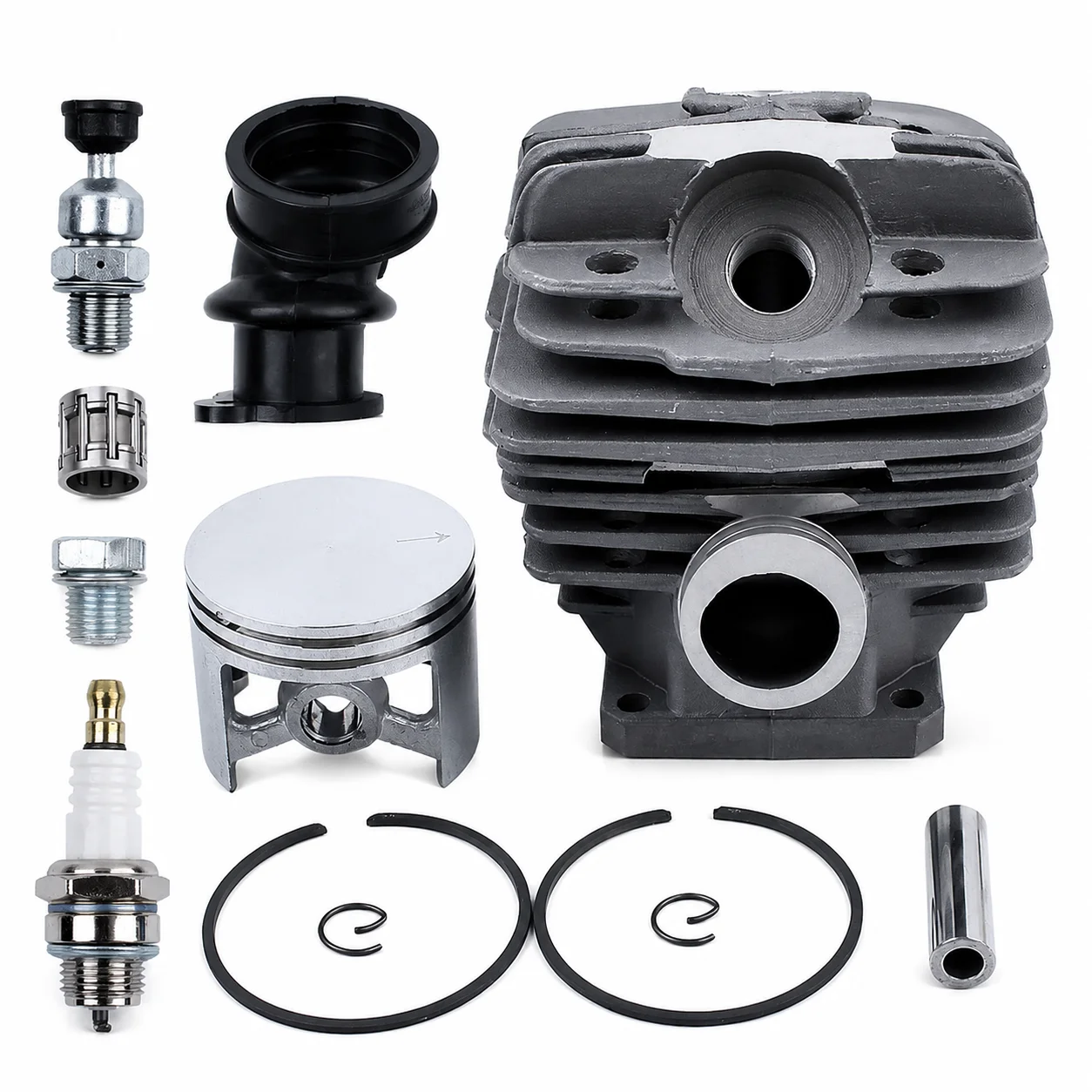 48mm Cylinder Piston Kit For Stihl MS360 036 MS340 034AV Replaces 1125 020 1215 11250201204 Chainsaw Repair Kit w/ Spark Plug