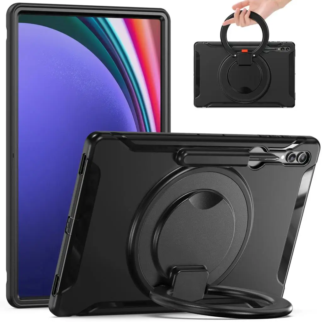 

With Pen Slot Tablet Case For Samsung Galaxy Tab S9 Ultra X910 X916B 14.6inch/S8 Ultra X900 X906B 360°Rotation Shockproof Cover