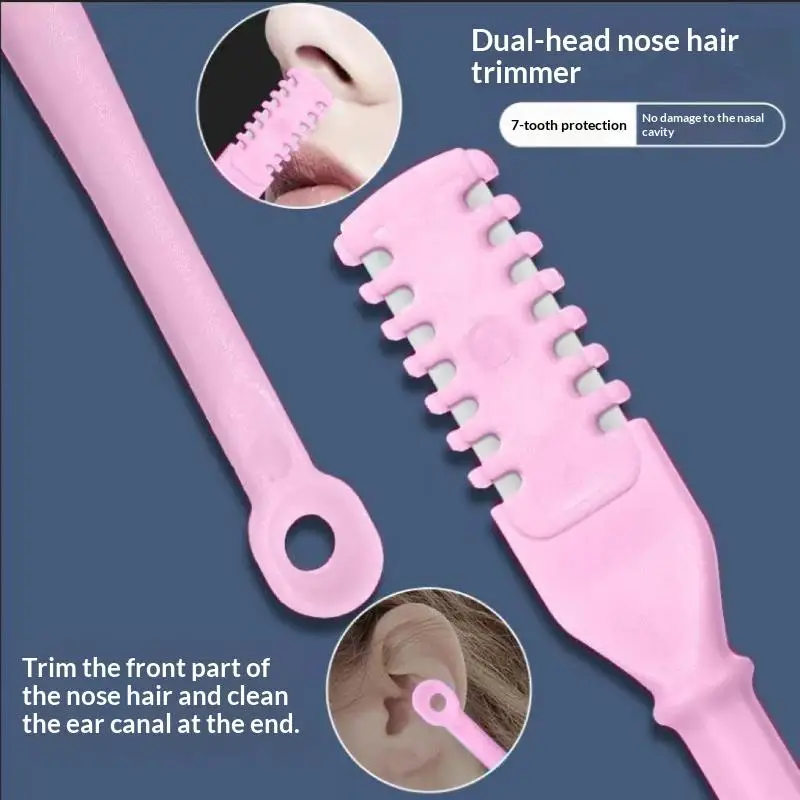 2-in-1 Manueller Nasenhaarschneider Set 4-teilig Schmerzfreier Nasenhaarschneider Wiederverwendbares Nasenhaarentfernungsgerät für Zuhause und Reisen – Detail 5