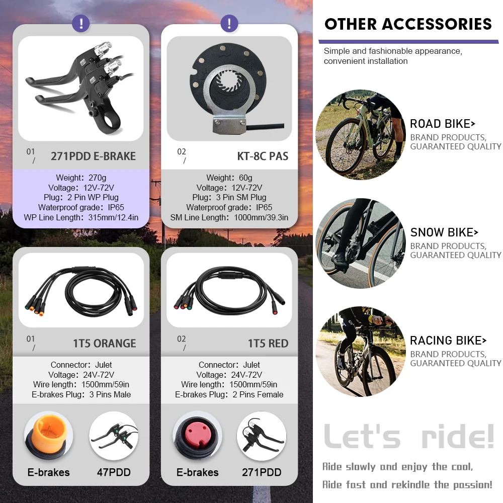 30A Electric Bike Brushless Motor Controller 750W1000W Three Mode Sine Wave Controller Waterproof Connector plug 12 Mosfets