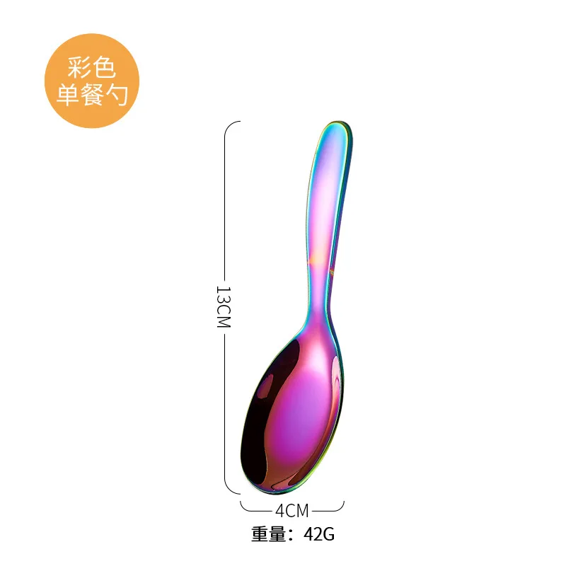 Stainless Steel Children's Fork Spoon Kindergarten Soup Cute Baby Home Complementary 4