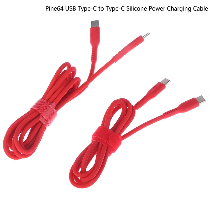 Original Pine64 USB Type-C to TypeC Silicone Power Charging Cable For Pinecil Electric Soldering Iron PinePhone and Pinebook Pro