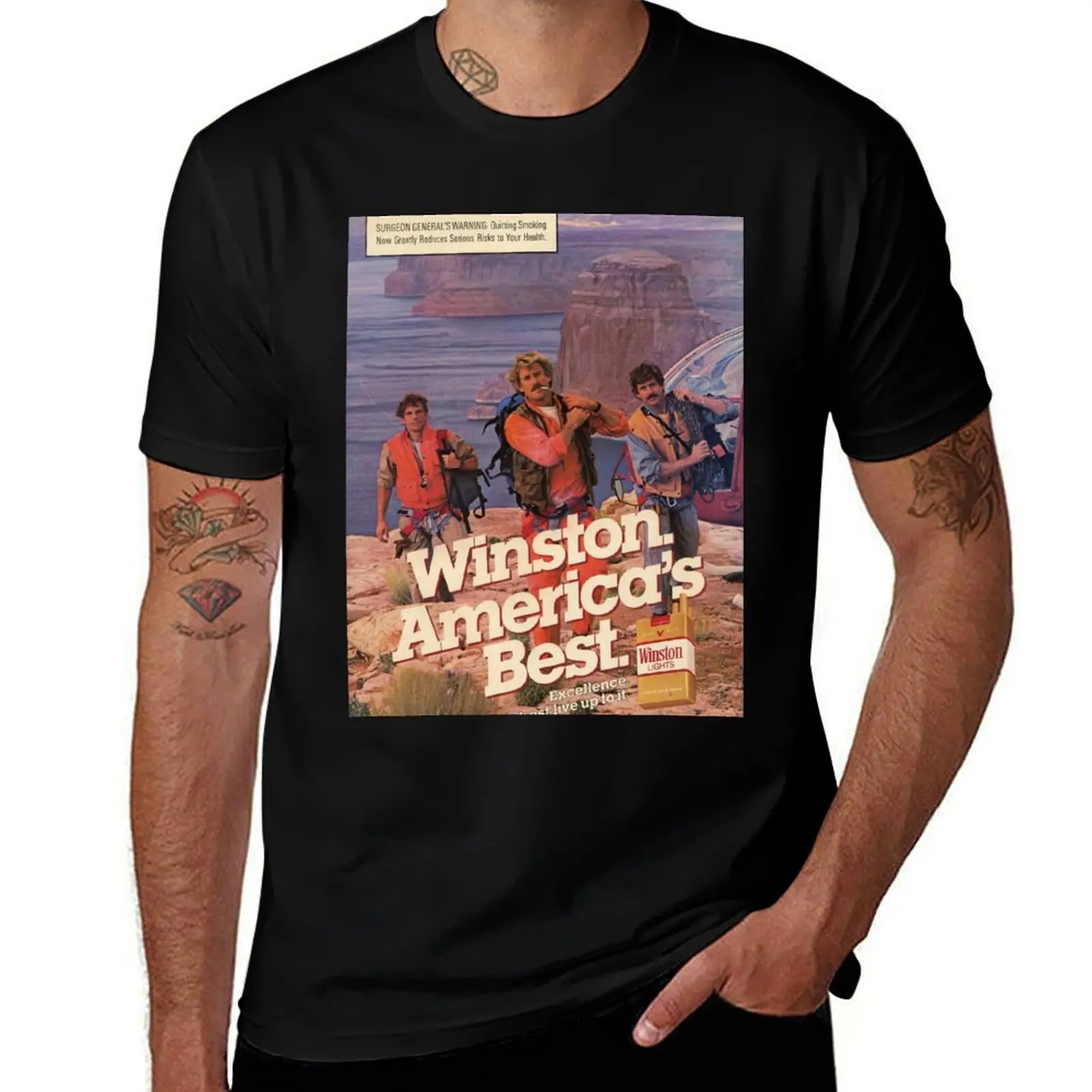 

Winston: America's Best. Vintage Cigarette Advertisement Country T-Shirt man t shirts cotton t shirt man plain T-shirt