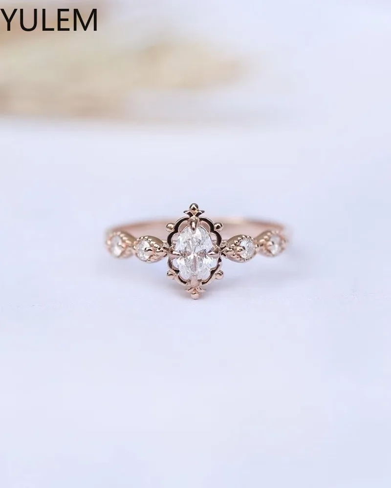 

1 Carat Oval Cut Moissanite Solitaire Diamond Ring GRA Certified 925 Sterling Silver Party Wedding Bands Jewelry for Women