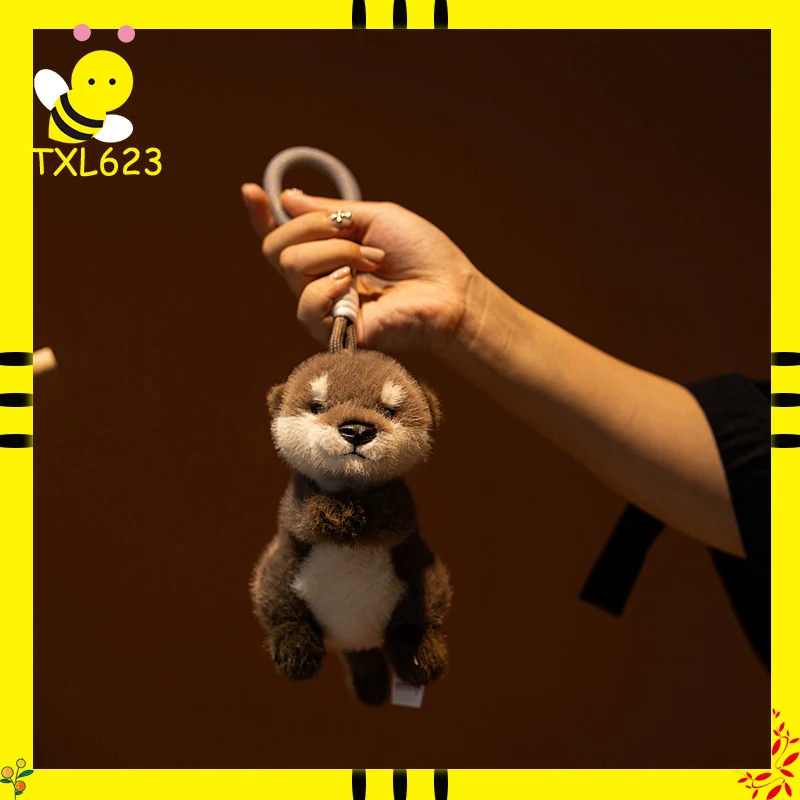 

15cm Otter Plush Keychain Soft Stuffed Animal Pendant Cute Bag Decor Gift