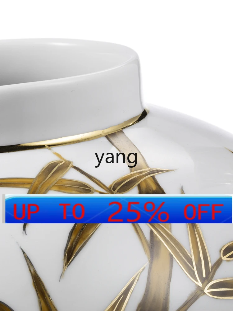 

CX Ceramic with Copper Storage Jar High-End Villa Luxury Decorative Cover Jar