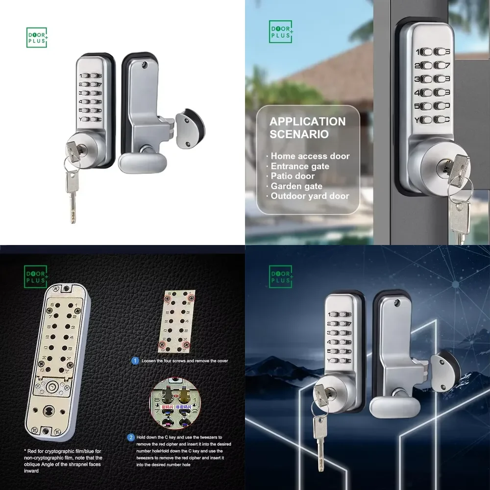 

Doorplus Mechanical Code Door Locks Entry Combination Push Button Door Keyless Wooden Digital Door