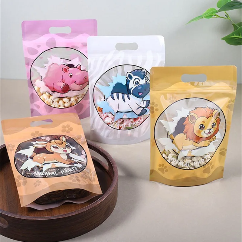 

50Pcs 15x22.5cm Snowflake Crispy Nougat Candy Cookie Self Sealing Zipper Bags Birthday Party Gift Packaging