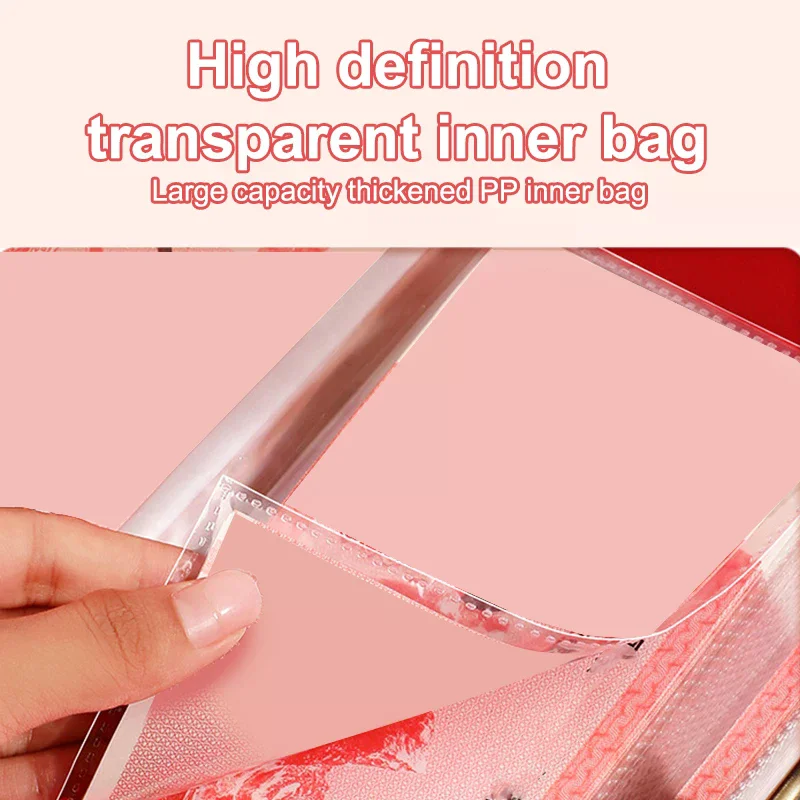 สมุดบันทึกออมเงิน 100 ซอง พร้อมปก PU ล็อครหัสผ่าน ใช้ซ้ำได้ สำหรับการออมเงินตามเป้าหมาย