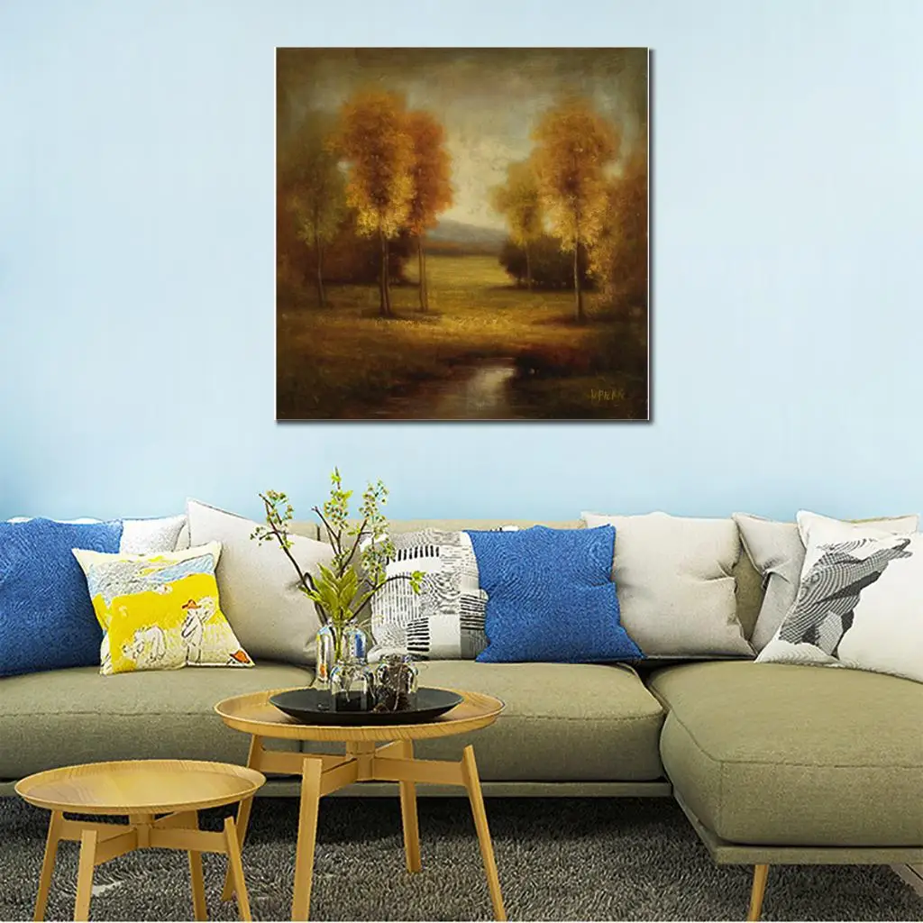 Trees oil paintings of Pierre Auguste Renoir Light and Gold Stream Hand-painted High quality