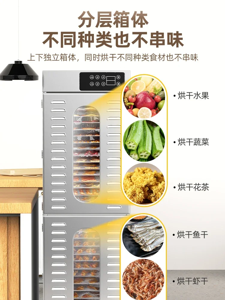 Large Capacity Fruit Dehydrator Large Dryer Fruit and Vegetable Preserved Meat Sausage Air Drying Chassis