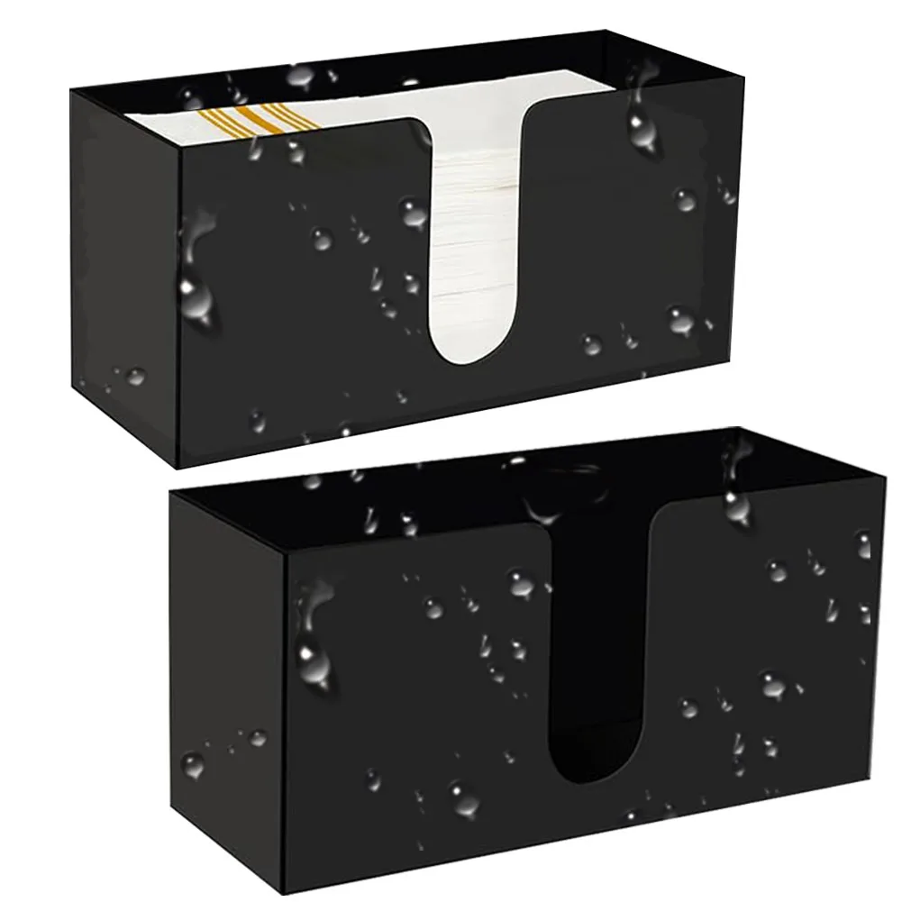Countertop Paper Towel Dispenser Acrylic Paper Towel Holder Simple Folded Napkin Dispenser for Z Fold C Fold Multi-fold Paper