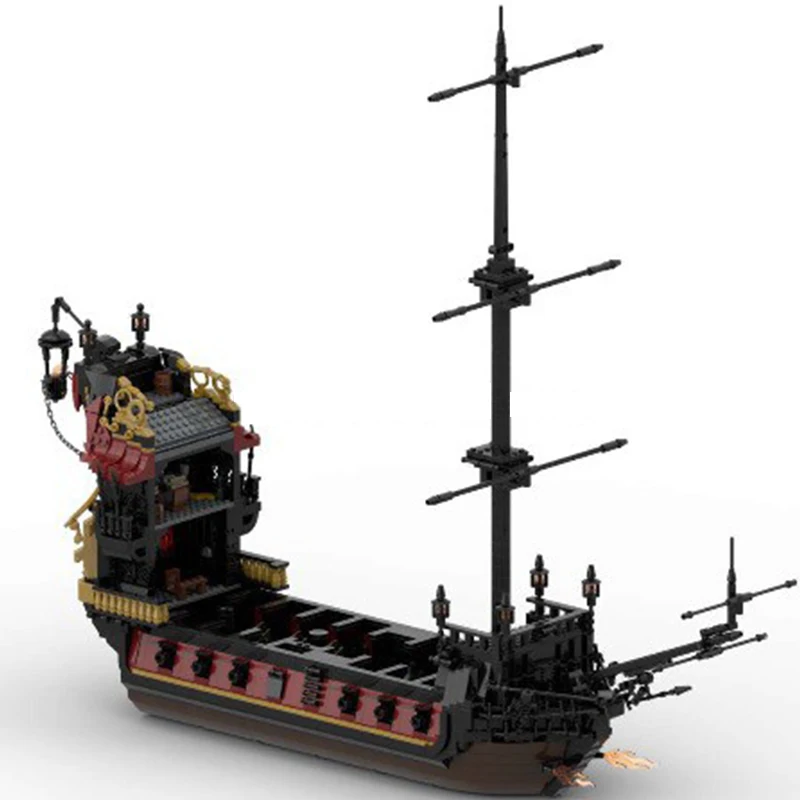 3490PCS medieval Pirate Series MOC Queen Anne's Revenge Pirate sailing ship model creative ideas child Toy birthday Gift blocks