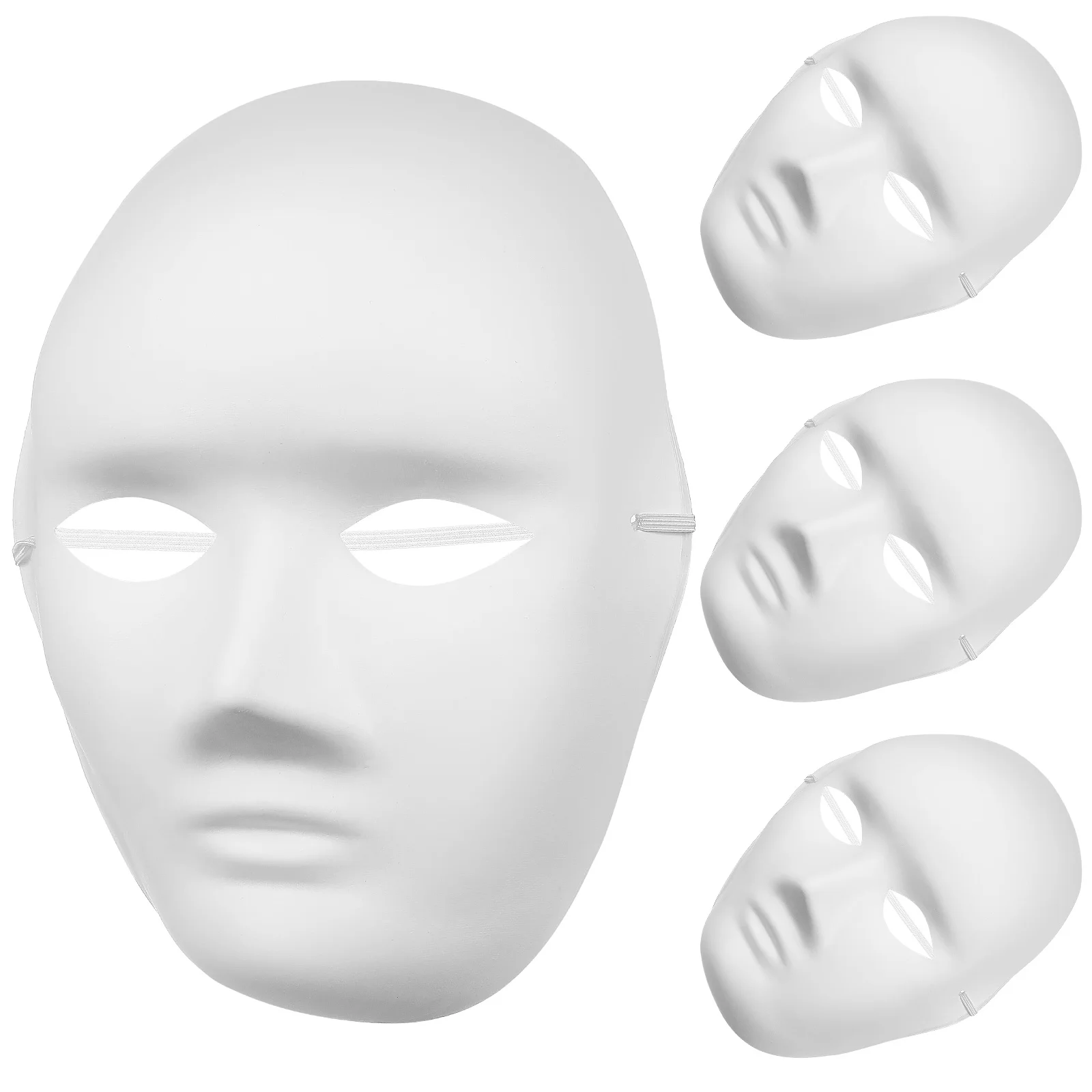 

4Pcs Blank Masks Paper Paintable Masks DIY for Masquerade Costume Party Halloween Christmas Decor Blank Mask