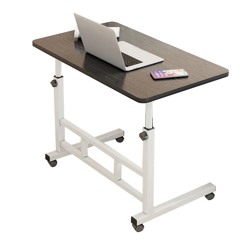 

Mobile Computer Desk For Small Space, Adjustable Height Rolling Work Desk, Portable Standing Writing Desk With Wheels For Home O