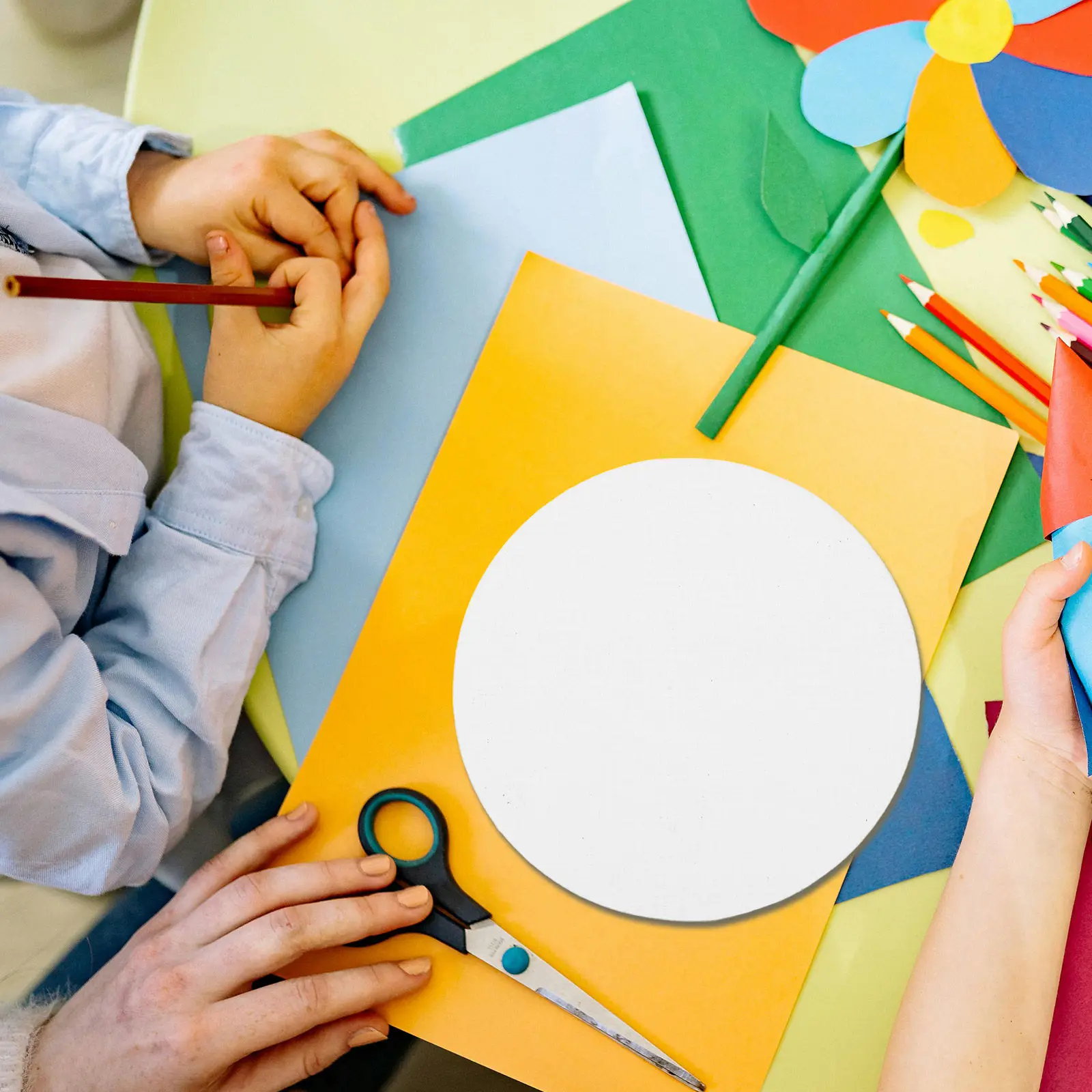 

8Pcs Round Canvas Board Artist Painting Panel 10Cm High Quality Cotton Canvas for Oil Acrylic Tempera DIY Art Students Hobby