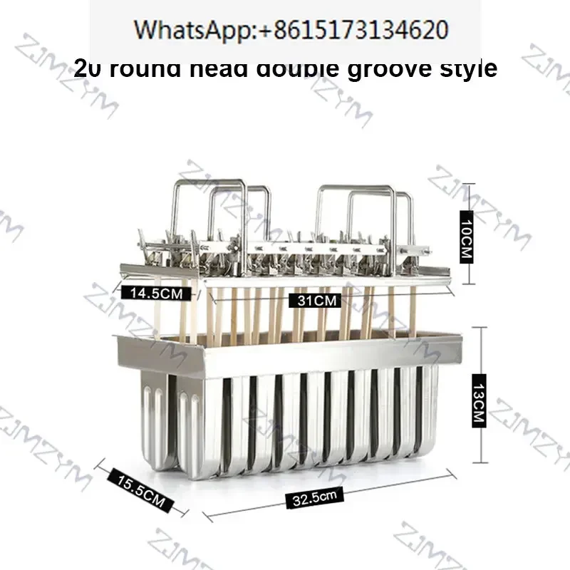 20 Formen Cremeform aus Edelstahl, Stickherstellung, kreative 20-Eisgitterform, Creme