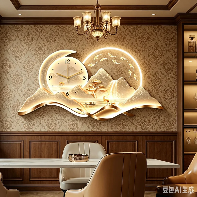 Big Size Decoration Clock Wall Restaurant Save Space Aesthetic Modern Wall Watch Designer Reloj De Pared Lounge Suite Furniture